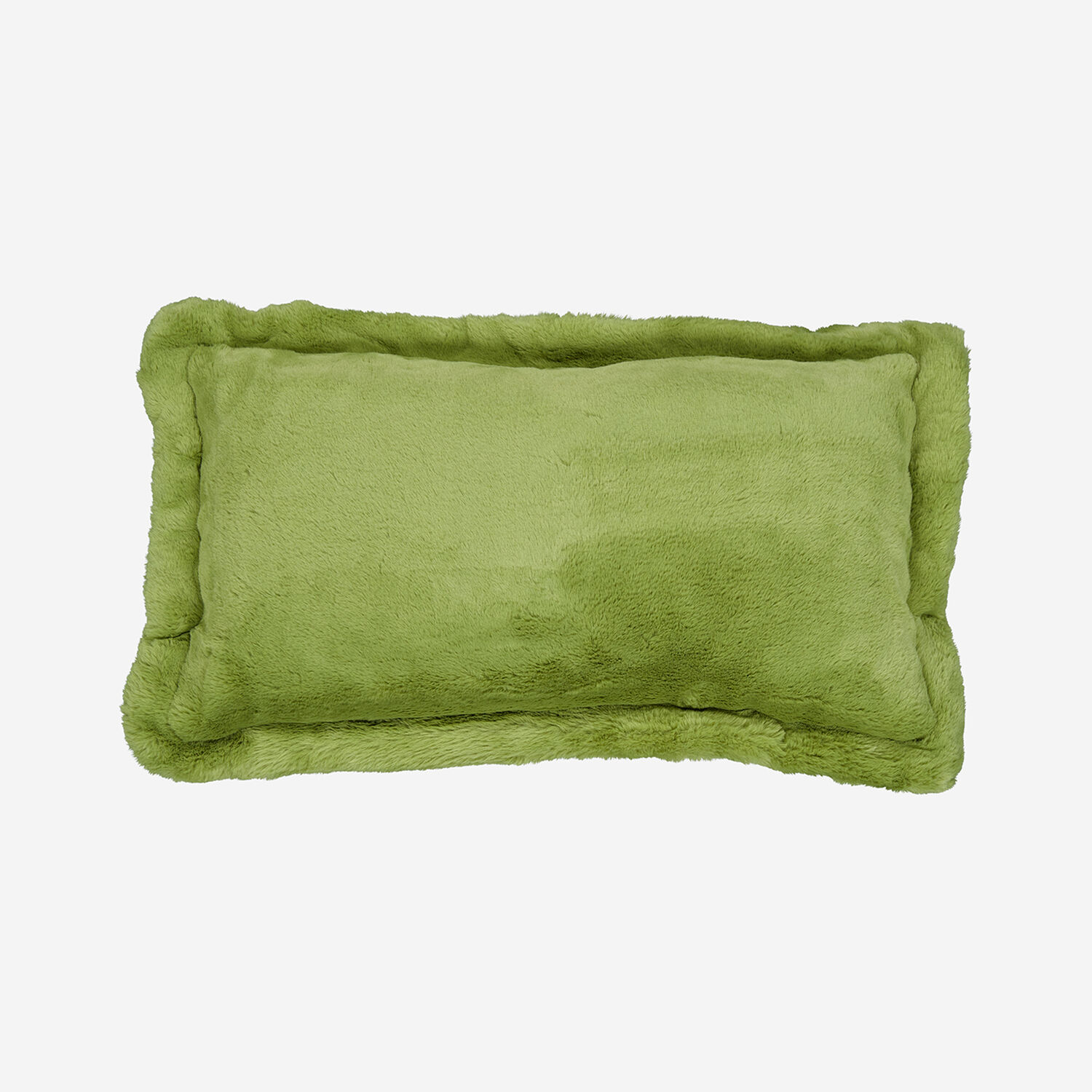 Green Flange Faux Fur Cushion TK Maxx UK