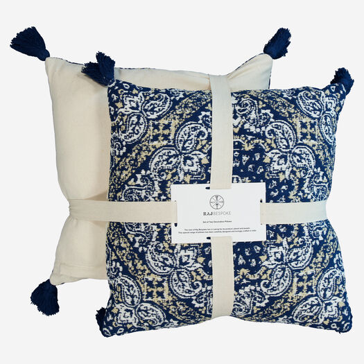 2er-Pack mehrfarbige Kissen mit Muster - Bild 1 - bitte auswählen, um das Bild zu vergrößern