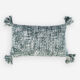 Green Basket Weave Decorative Cushion 35x61cm - Image 1 - please select to enlarge image