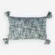 Green Basket Weave Decorative Cushion 35x61cm - Image 2 - please select to enlarge image