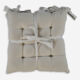 Two Pack Blue & Natural Tufted Seat Pads 43x43cm - Image 2 - please select to enlarge image