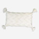White Embroidered Cushion 60x35cm - Image 1 - please select to enlarge image