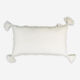 White Embroidered Cushion 60x35cm - Image 2 - please select to enlarge image