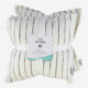 Two Pack White Striped Cushion 45x45cm - Image 1 - please select to enlarge image