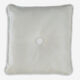 Ivory Chenille Buttoned Cushion 45x45cm  - Image 2 - please select to enlarge image