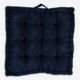 Navy Tufted Floor Cushion 61x61cm - Image 1 - please select to enlarge image