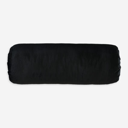 Black Lumbar Velvet Cushion 18x50cm - Image 1 - please select to enlarge image