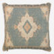 Navy & Rust Patterned Cushion 60x60cm  - Image 1 - please select to enlarge image