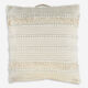 Cream Canvas Striped Floor Cushion 71x71cm - Image 1 - please select to enlarge image