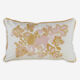 White & Yellow Embroidered Lion Cushion 48x30cm - Image 1 - please select to enlarge image