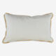 White & Yellow Embroidered Lion Cushion 48x30cm - Image 2 - please select to enlarge image