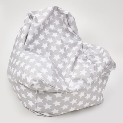 Grey Star Bean Bag 70x50cm - Image 1 - please select to enlarge image