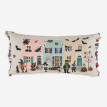 Multicolour Beaded Halloween Town Cushion 71x36cm