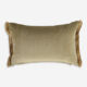 Olive Embroidered Patterned Cushion 55x33cm - Image 2 - please select to enlarge image
