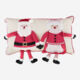 White Claus Couple Christmas Cushion 71x40cm - Image 1 - please select to enlarge image