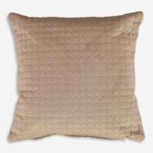 Beige Embossed Circle Cushion 50x50cm