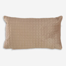 Beige Embossed Circle Cushion 50x25cm