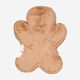 Brown Faux Fur Gingerbread Man Cushion 46x31cm - Image 2 - please select to enlarge image