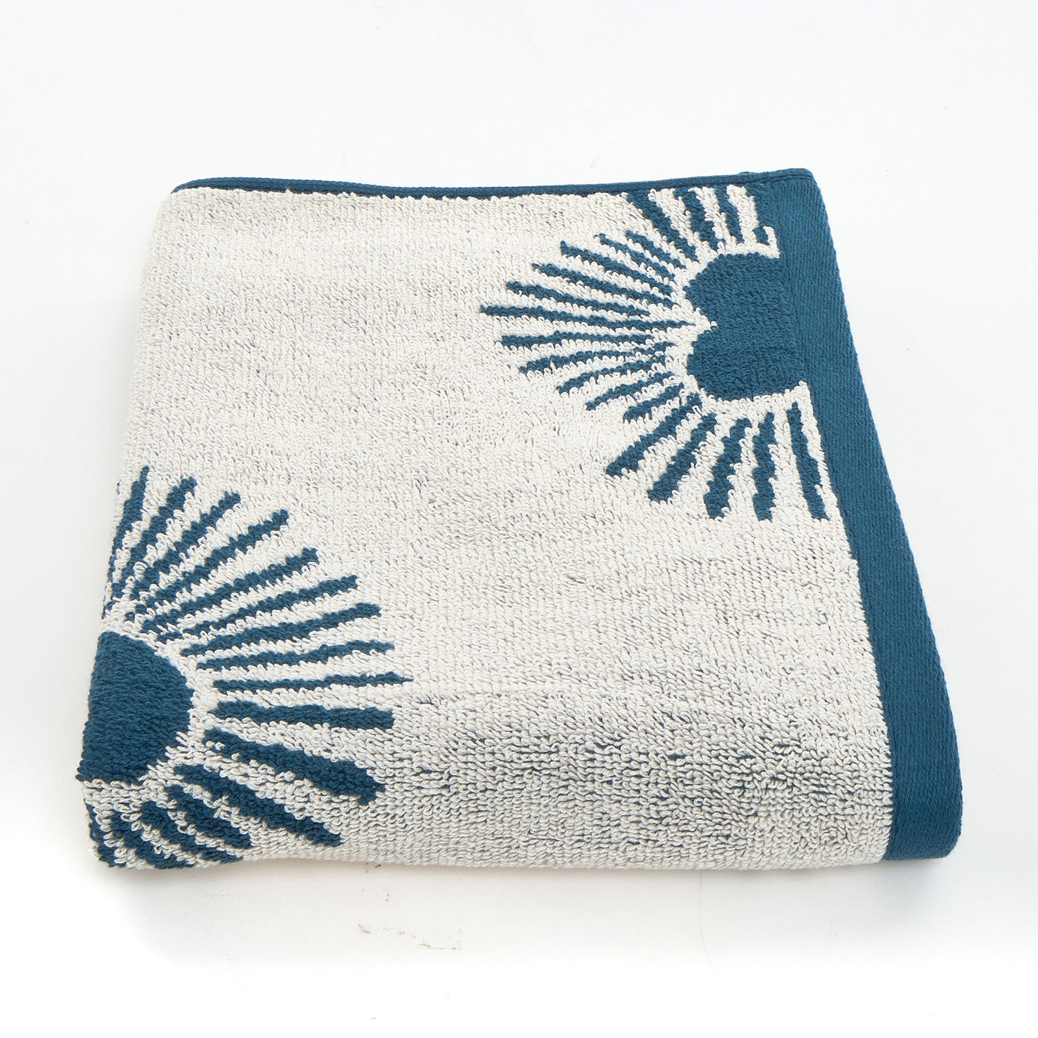 Green White Patterned Hand Towel 90x100cm TK Maxx UK