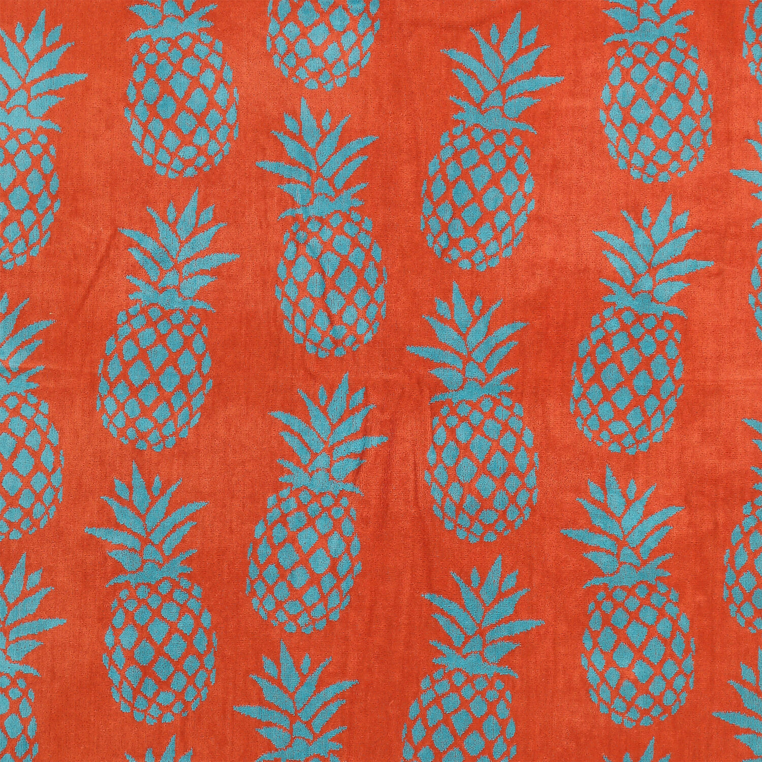 Orange & Blue Pineapple Beach Towel