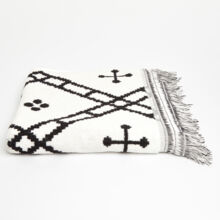 Black & White Patterned Towel 130x70cm - TK Maxx UK