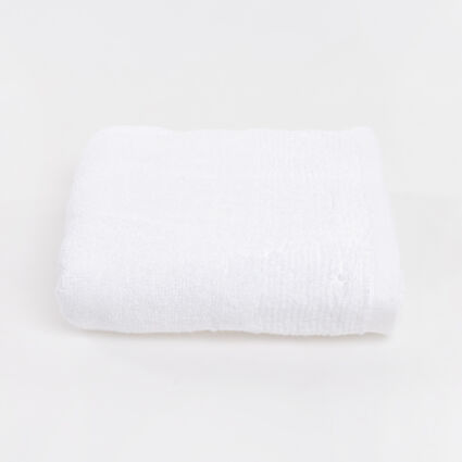 White Kyoto Bamboo Guest Towel 40x70cm - Image 1 - please select to enlarge image