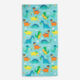 Aqua Blue Dinosaur Beach Towel 147x71cm - Image 2 - please select to enlarge image