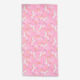 Pink Unicorn Beach Towel 147x71cm - Image 1 - please select to enlarge image