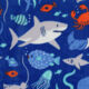 Blue Ocean Creatures Beach Towel 91x172cm - Image 2 - please select to enlarge image