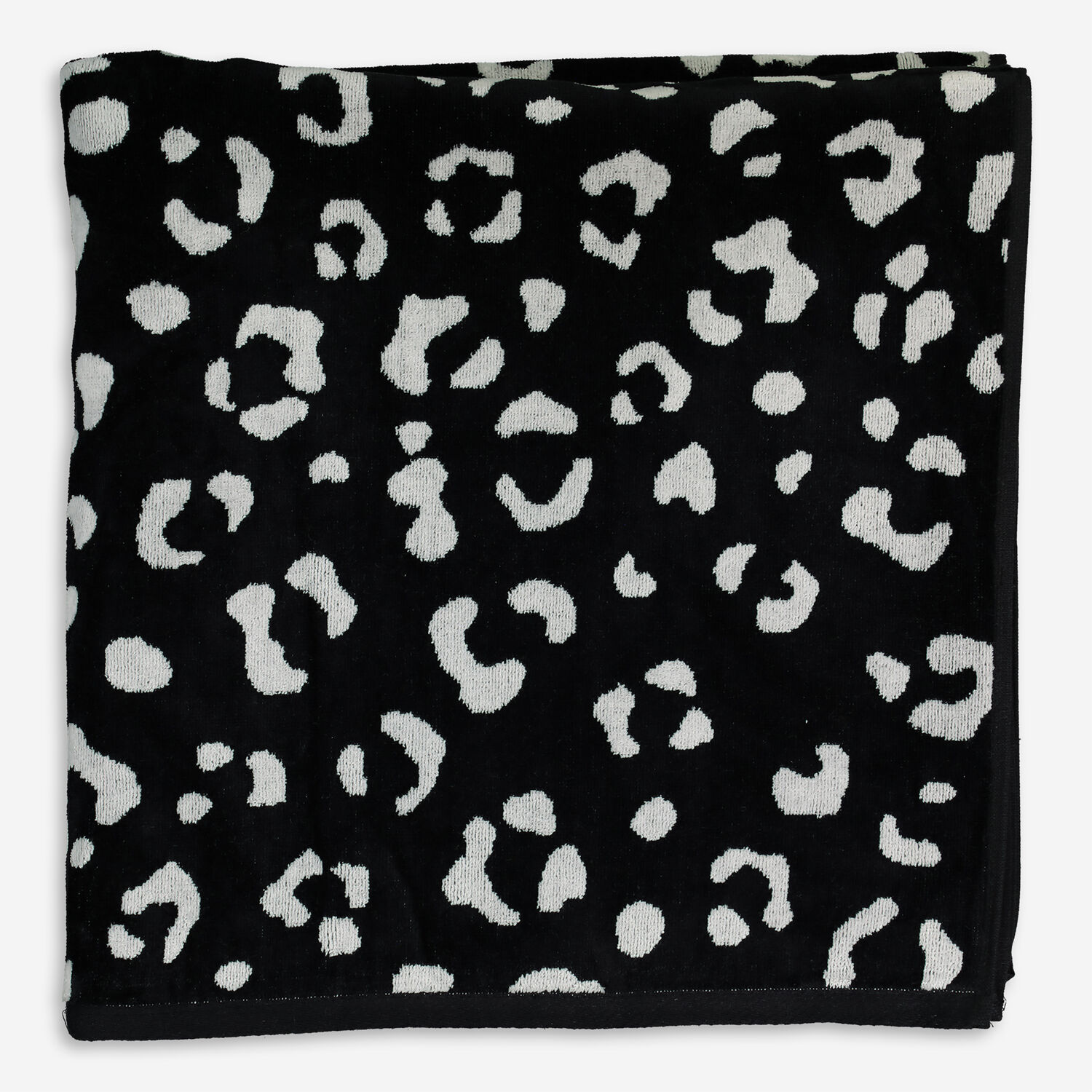 Black Cheetah Beach Towel 178x76cm - TK Maxx UK