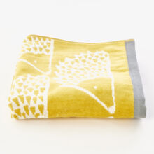 Yellow & White Hedgehog Pattern Hand Towel 90x50cm