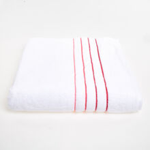 White & Pink Bath Sheet 90x160cm