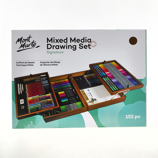 152-teiliges mehrfarbiges Mixed-Media-Zeichenset  - Bild 1 - bitte auswählen, um das Bild zu vergrößern