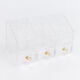Clear Glittery Acrylic Desk Storage 14x25cm  - Image 1 - please select to enlarge image