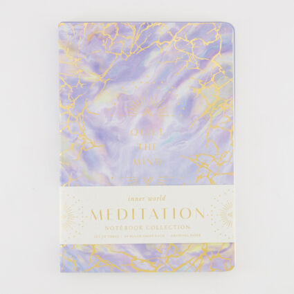 Three Pack Blue Meditation Notebook Collection  - Image 1 - please select to enlarge image