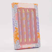 Four Pack Assorted Floral Pens