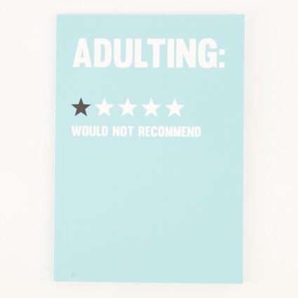Blue A5 Adulting Would Not Recommend Notebook - Image 1 - please select to enlarge image
