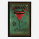 Santa Martini Wall Art 46x30cm - Image 1 - please select to enlarge image
