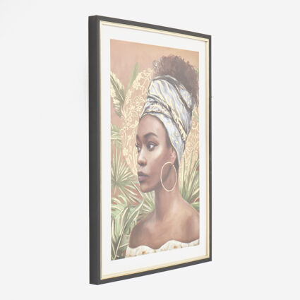 Woman Side Profile Wall Art 70x50cm - Image 1 - please select to enlarge image