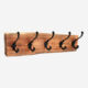 Wooden Iron Hooks Wall Mount 16x61cm - Image 1 - please select to enlarge image