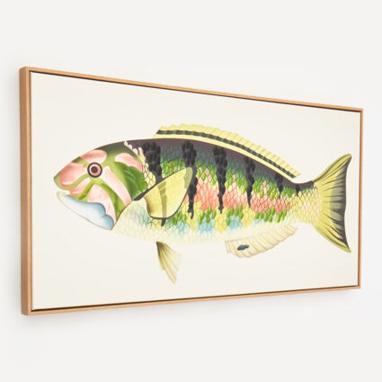 Embellished Fish Canvas Wall Art 100x50cm - Image 1 - please select to enlarge image