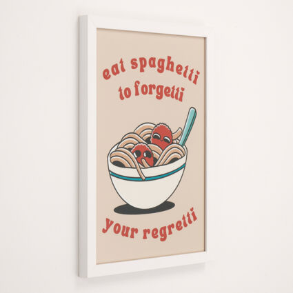 Eat Spaghetti To Forgetti Your Regretti 45x33cm - Image 1 - please select to enlarge image