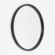 Black Round Wooden Mirror 100x100cm - Image 1 - please select to enlarge image