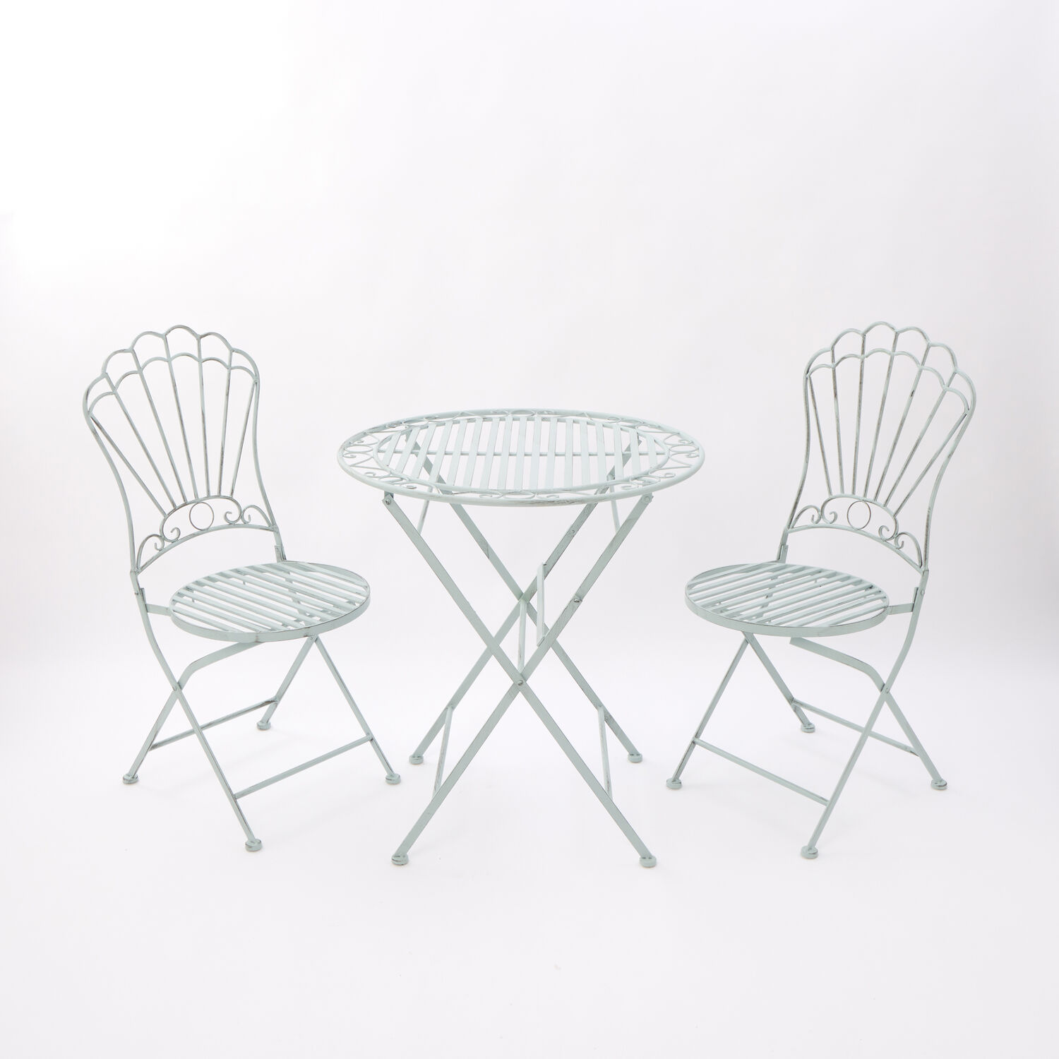 Brocante Duck Egg Blue Bistro Set