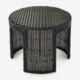 Black Wicker Outdoor Table 44x50cm - Image 1 - please select to enlarge image