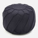 Navy Piped Morocco Stool 40x55cm - Image 1 - please select to enlarge image