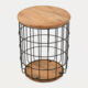 Brown Cage Side Table 55x45cm - Image 1 - please select to enlarge image
