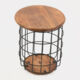 Brown Metal Cage Side Table 45x40cm - Image 1 - please select to enlarge image