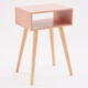 Pink Open Nightstand Bedside Table 61x41cm - Image 1 - please select to enlarge image