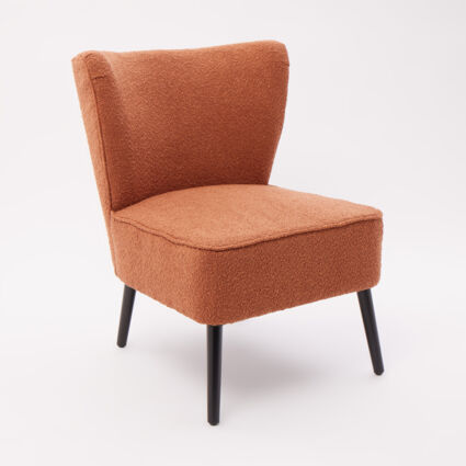 Rust Boucle Cocktail Chair 86x65cm - Image 1 - please select to enlarge image
